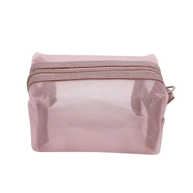 mini sacs cosmétiques en nylon transparent, jolies petites trousses de maquillage pour femmes, pochettes pour rouge à lèvres, organiseur pour câbles, clés, écouteurs