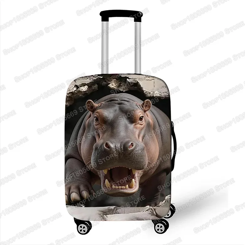 housse de valise élastique 3d motif animal (tigre/lion/lynx) qui brise la paroi, housse de protection pour valise à roulettes