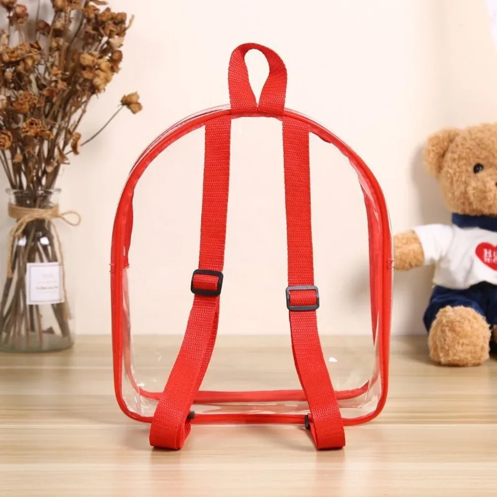 sac à dos transparent imperméable à la mode, petit sac à dos en pvc avec fermeture éclair, sac transparent pour téléphone portable, été