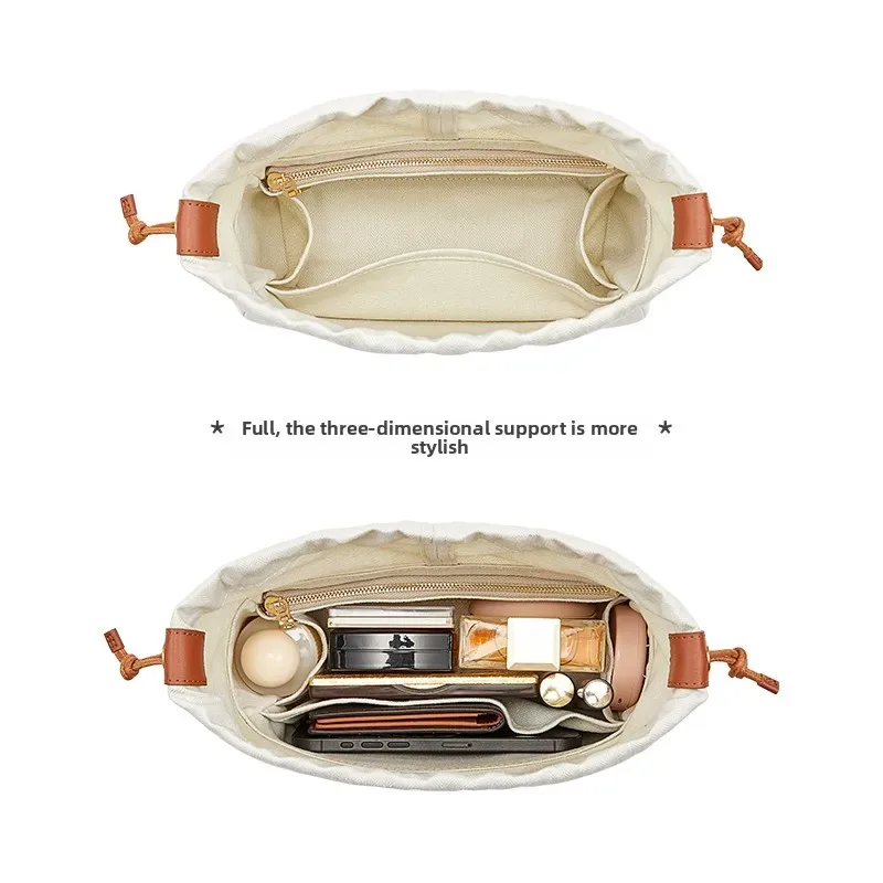 organisateur de sac creux pour panier en cuir miuuuuum s, sac de rangement en toile tissée, support de rangement, doublure intérieure, accessoires de sac