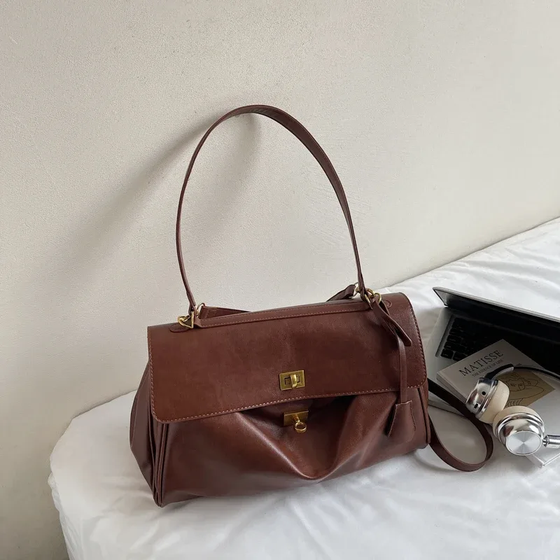 sac à main femme sac de cours sacs marques luxes moods deux tailles rabat sacs à bandoulière pour femmes rétro couleur unie grande capacité shopper sac à bandoulière 2025 nouveaux sacs à main de mode