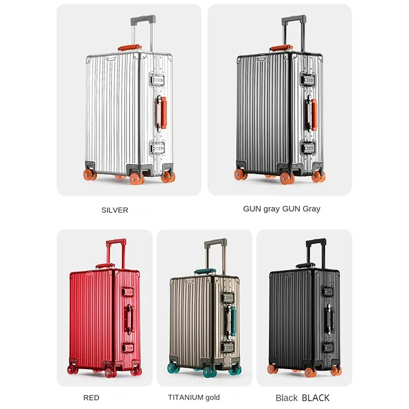 nouveau bagage tout en alliage de magnésium 100% valise à main de grande capacité de 28 pouces taille de cabine de 20 pouces avec verrouillage par mot de passe