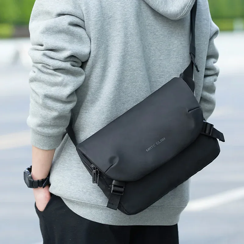 moyyi – sac messager à rabat pour ordinateur portable, sacoche de voyage étanche pour hommes, sac à bandoulière fin pour livre d'école