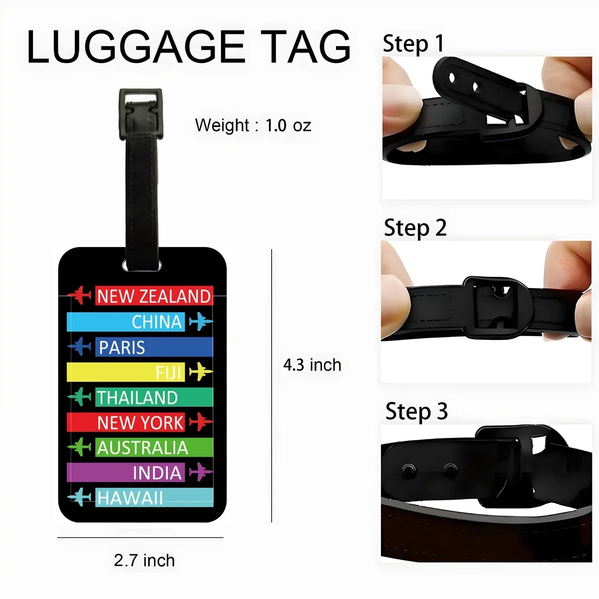 étiquette de bagage créative, accessoire de voyage, porte-adresse pour valise homme, étiquette d'identification de bagage, étiquette d'embarquement portable