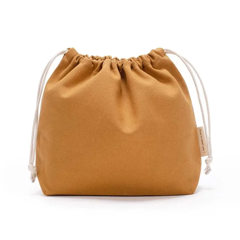 sacs à provisions en toile réutilisables pour femmes, sac de rangement de voyage, fourre-tout en coton, poudres à bijoux, poches à soupe, proximité solide, 27x20cm