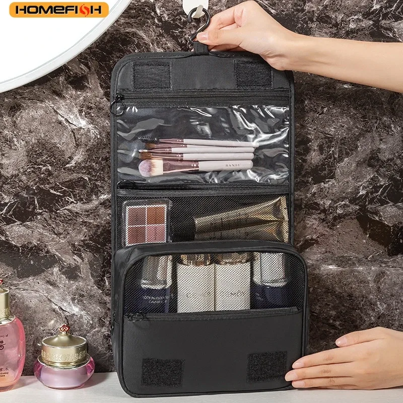 sac de toilette multi-usages homefish, sac de rangement portable pour cosmétiques, sac à main pour les voyages