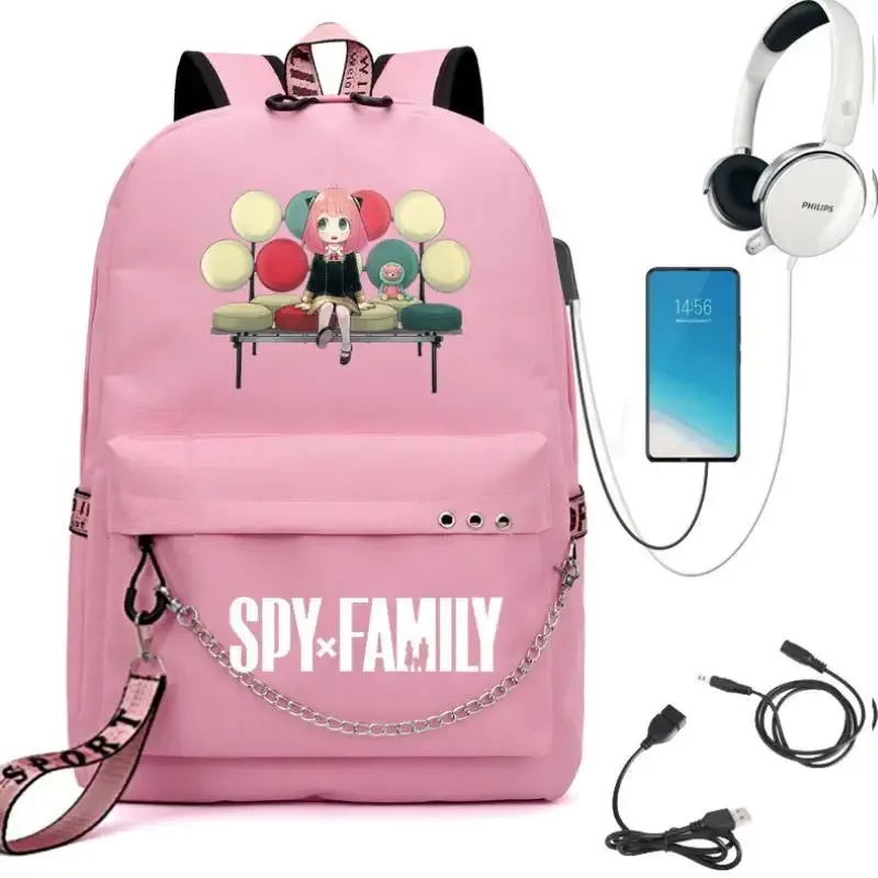spy x family anya forger anime sac à dos pour femmes kawaii design étudiant école sac à bandoulière toile jeunesse voyage en plein air sac à dos