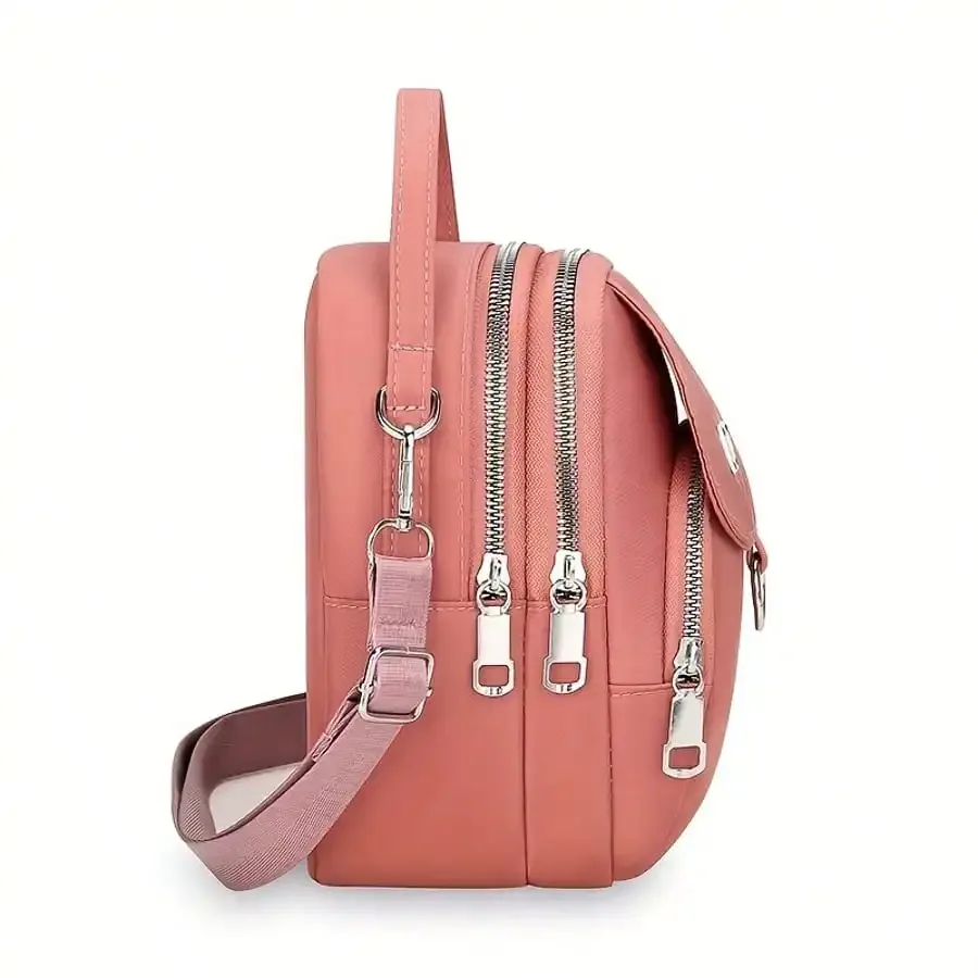 1pc coeur amour imprimé sac à bandoulière femmes décontracté mini sac à bandoulière réglable bonne capacité petit sac à main filles sac à bandoulière