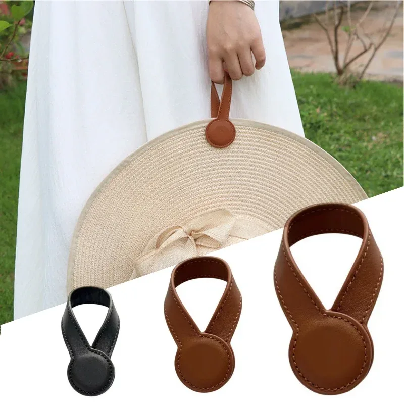 clip magnétique multifonctionnel en cuir pu, clip organisateur rond magnétique puissant, breloques pour sac de voyage, accessoires de bagages
