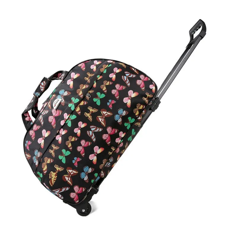sacs à roulettes de voyage de grande capacité pour femmes et hommes, sac à roulettes oxford, valise à bagages roulante étanche, sac de voyage avec roulettes