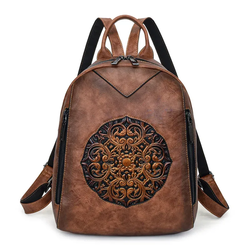 sacs à dos de luxe vintage 2026 pour femmes, sacs à main en cuir souple grande capacité, sacs à dos de voyage et de trajet pour femme, mochilas