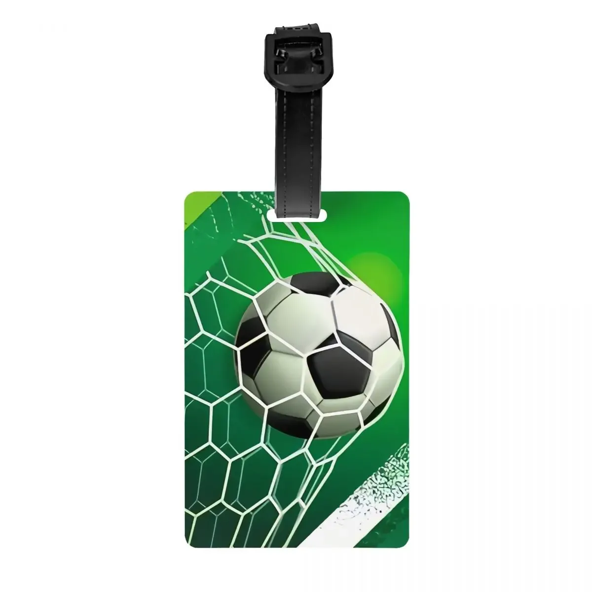 étiquette de bagage à impression soccerly personnalisée avec carte de visite, couverture de confidentialité, étiquette d'identification cool pour sac de voyage et valise
