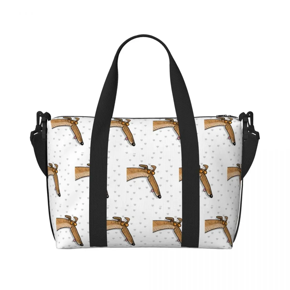 sac fourre-tout personnalisé whippet peeping pour femme, grande capacité, lévrier lévrier, sac de voyage pour chien, salle de sport, plage