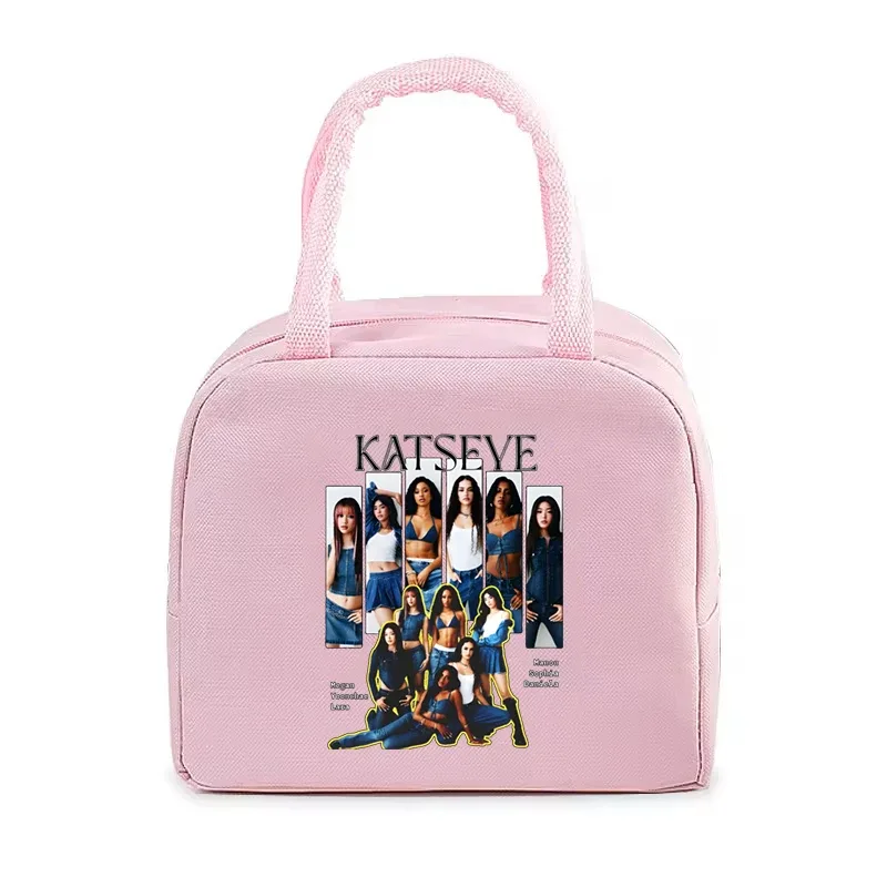 sac fourre-tout imprimé kpop katseye, boîte à lunch thermique, sac de rangement pour hommes, femmes, bureau, étudiants, sacs isothermes pour bento, sac à lunch pour enfants, cadeaux