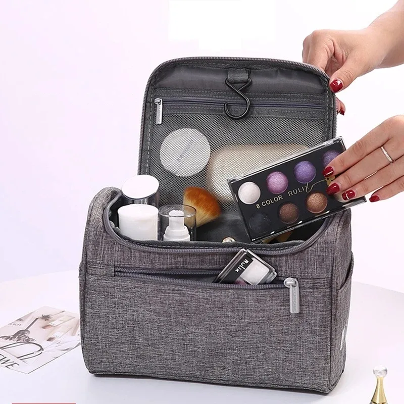 sac à cosmétiques portable suspendu, organisateur de rangement pour articles de toilette de voyage, trousse de toilette pour hommes et femmes, accessoire de maquillage