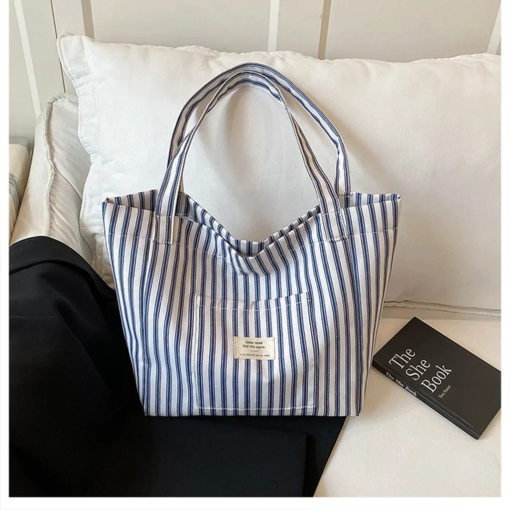 nouveau sac de plage cabas tendance pour femme en toile rayée grande capacité sac à bandoulière sac à main cabas sacs à bandoulière ﻿