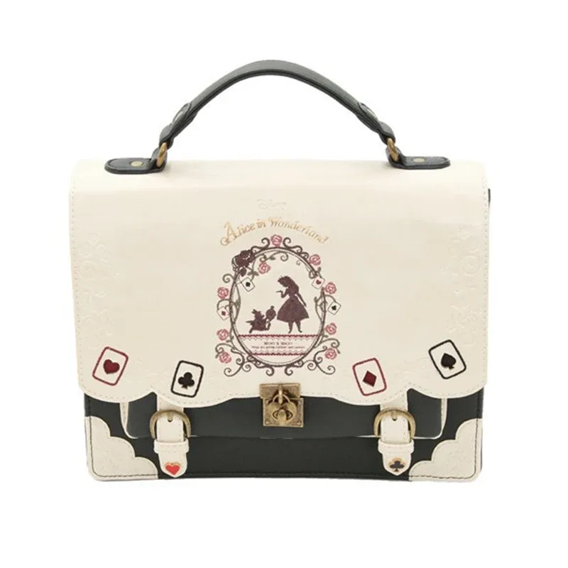 jierotyx femmes sac à dos fille alice sac au pays des merveilles école sac à dos sac femmes sacs à main sac noir gothique punk style offre spéciale