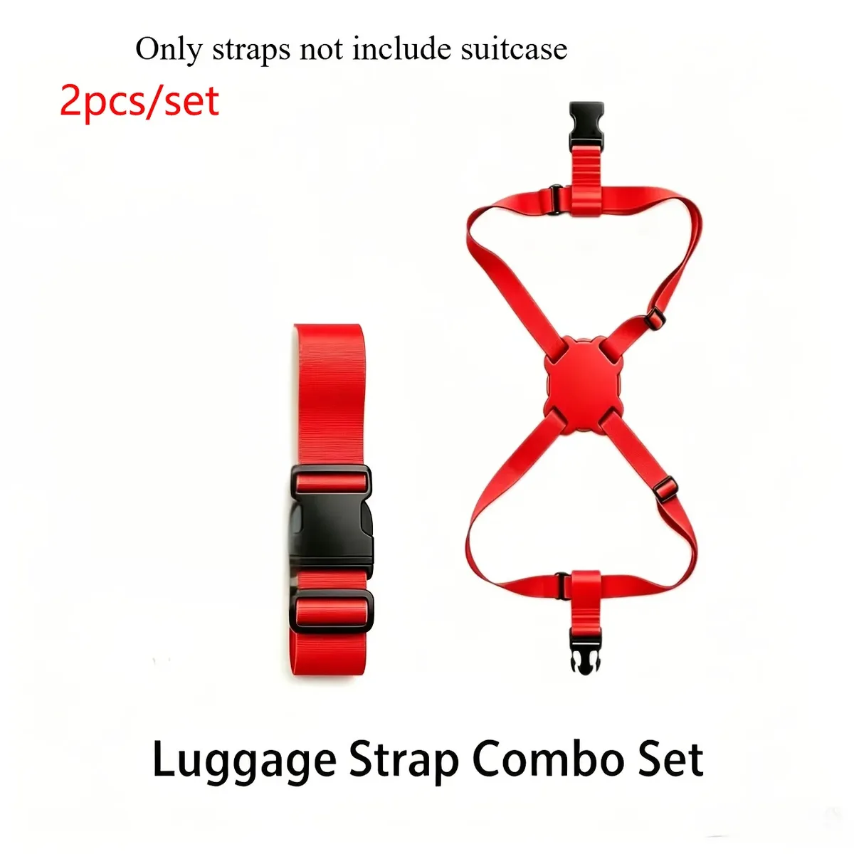 ceinture protection bagage polyester longueur réglable vert kaki rouge rose voyage affaires sécurité transport universel