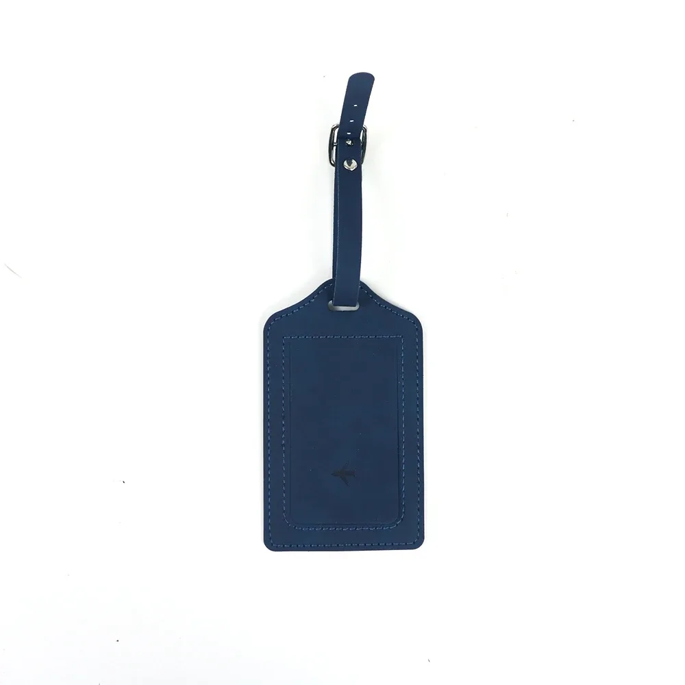 étiquette de bagage personnalisée en cuir pu avec nom, accessoire anti-perte pour voyage, carte d'embarquement en cuir