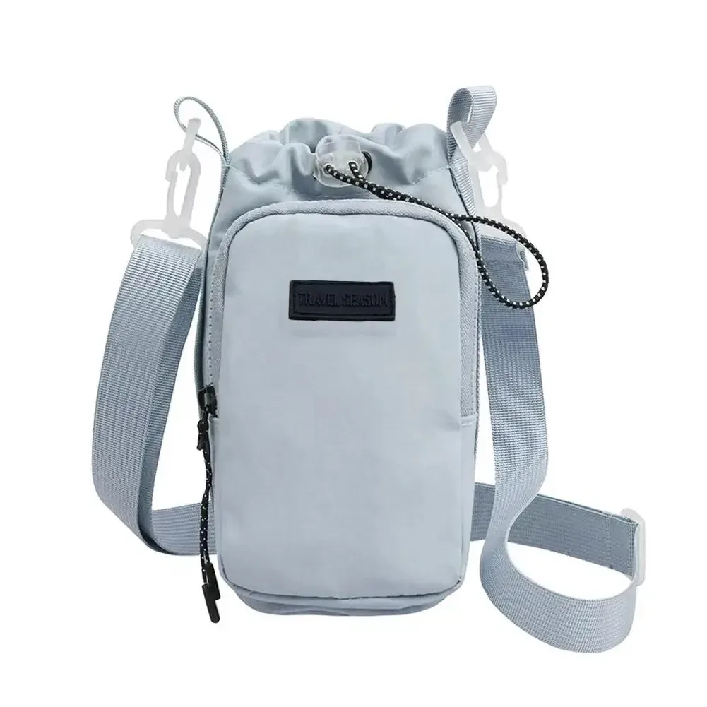 porte-bouteille d'eau isotherme unisexe avec sangle, sac bandoulière avec poche pour téléphone, sac de transport portable pour le sport et autres activités.