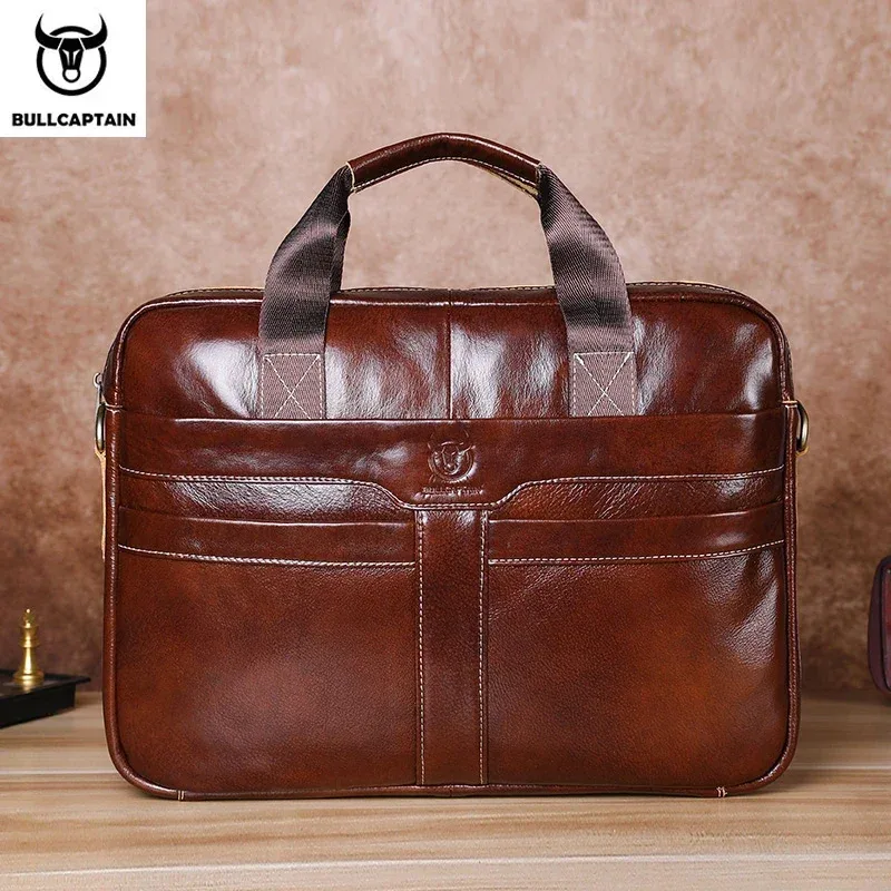 porte documents cuir véritable cuir vache blanc marron rectangle poignée supérieure bandoulière amovible loquet usage professionnel voyage affaires