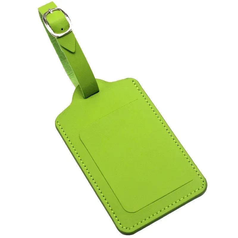 étiquette de bagage en cuir pu pour femmes et hommes, accessoires de voyage, porte-nom et adresse pour valise, étiquette d'embarquement portable