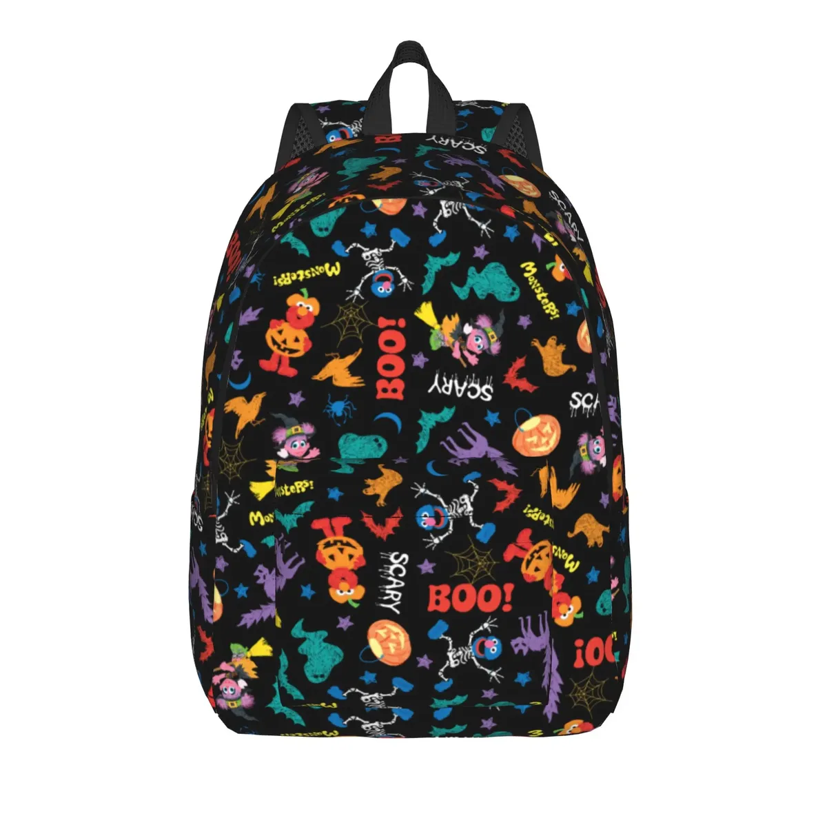 sac à dos décontracté sesames streets, durable, pour le lycée, la randonnée, les voyages, motif de faces cubiques, sac à dos de jour pour hommes et femmes, sacs en toile pour l'université