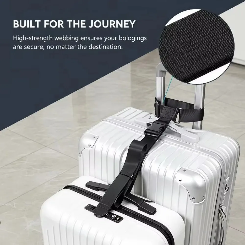 ceinture bagage polyester noir ajustement boucle réglable voyage transport sac dose usage fréquent durabilité légèreté