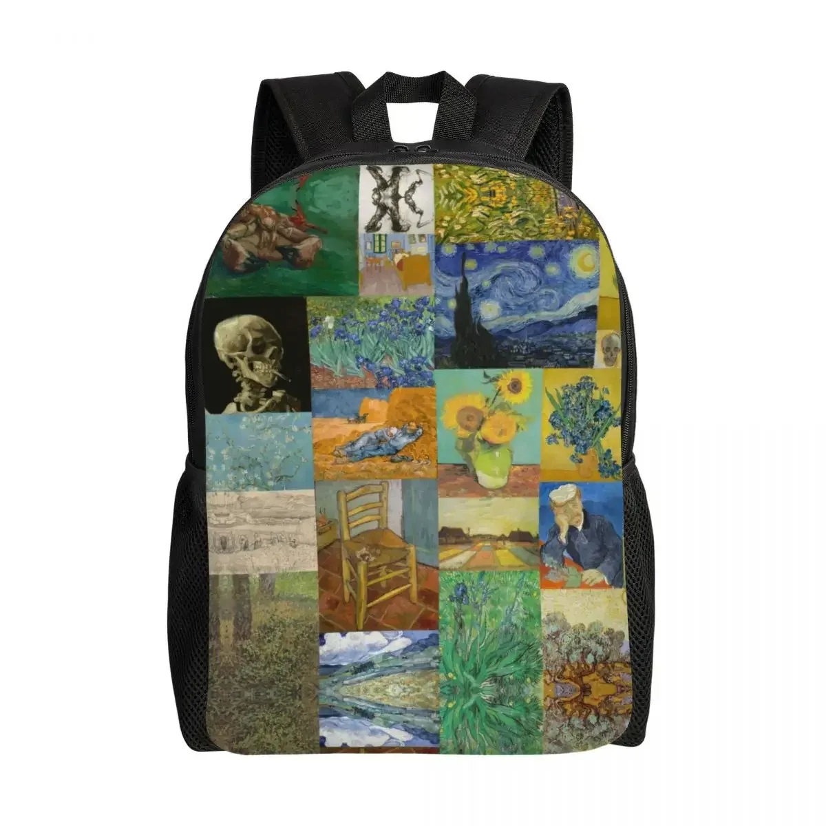 sac à dos de voyage de nuit étoilée sur le rône pour hommes et femmes, cartable d'école pour ordinateur portable, sac à dos d'étudiant, vincent van gogh