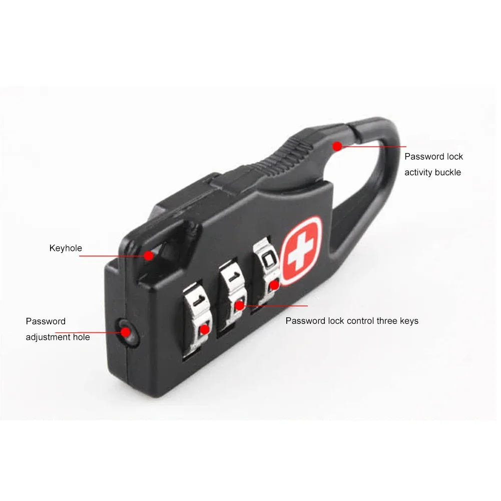 cadenas de verrouillage en alliage portable, 1 à 20 pièces, pour bagages de voyage en plein air, sac à dos à fermeture éclair, sac à main, combinaison antivol sûre, serrure à numéro de code