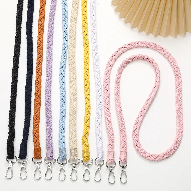 sangle tressée tissée à la main pour sac à bandoulière, accessoires de remplacement, ceinture anti-perte, sangle de téléphone, corde de suspension