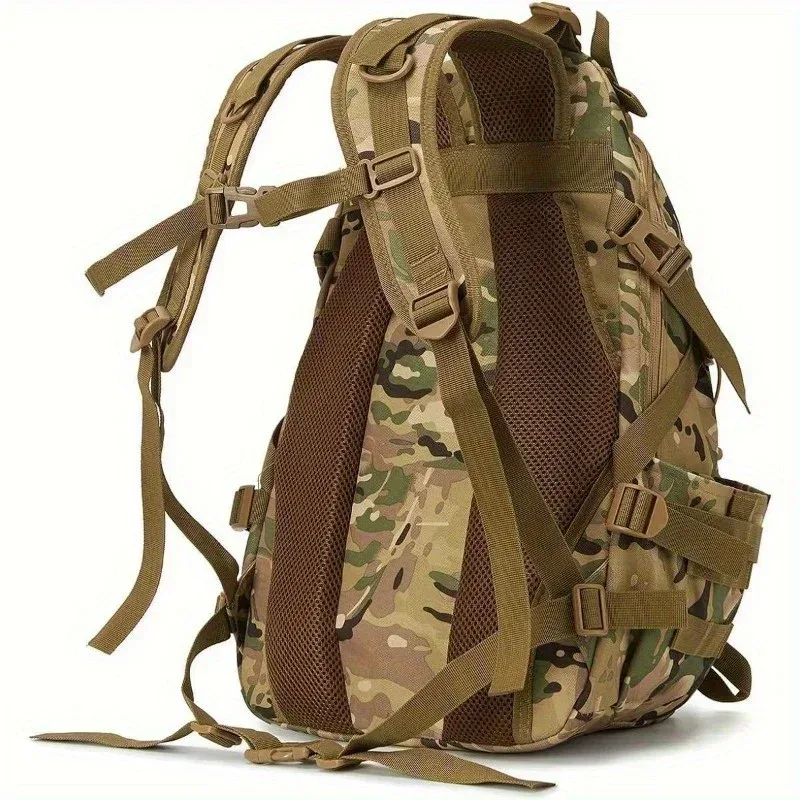 sac dos nylon camouflage vert marron beige grande taille poches molle survie voyage sport aventure