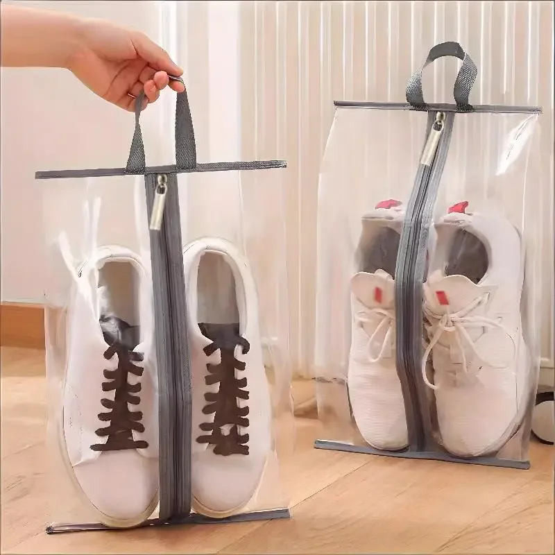 sacs à chaussures transparents pour le rangement, 10 pièces, organisateur de chaussures imperméable pour les voyages d'affaires et le placard à domicile