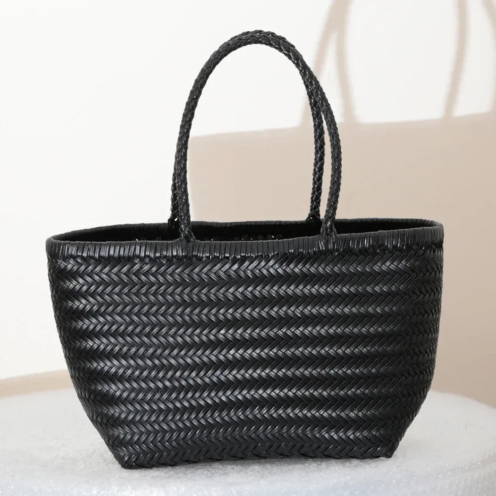 sac à main en cuir véritable pour femmes, grand sac fourre-tout vintage, sac à bandoulière décontracté, sac de shopping en cuir de vache tissé, sac bandoulière pour femmes