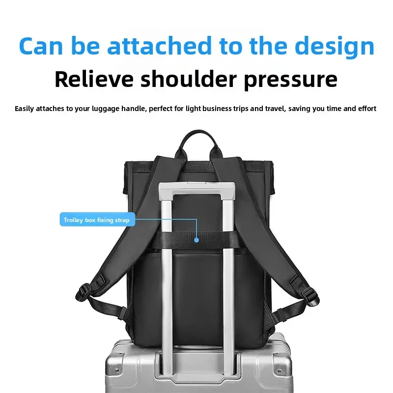 sac à dos pour ordinateur portable ultra-léger pour hommes, logo personnalisé, sac de voyage classique décontracté d'affaires de grande capacité