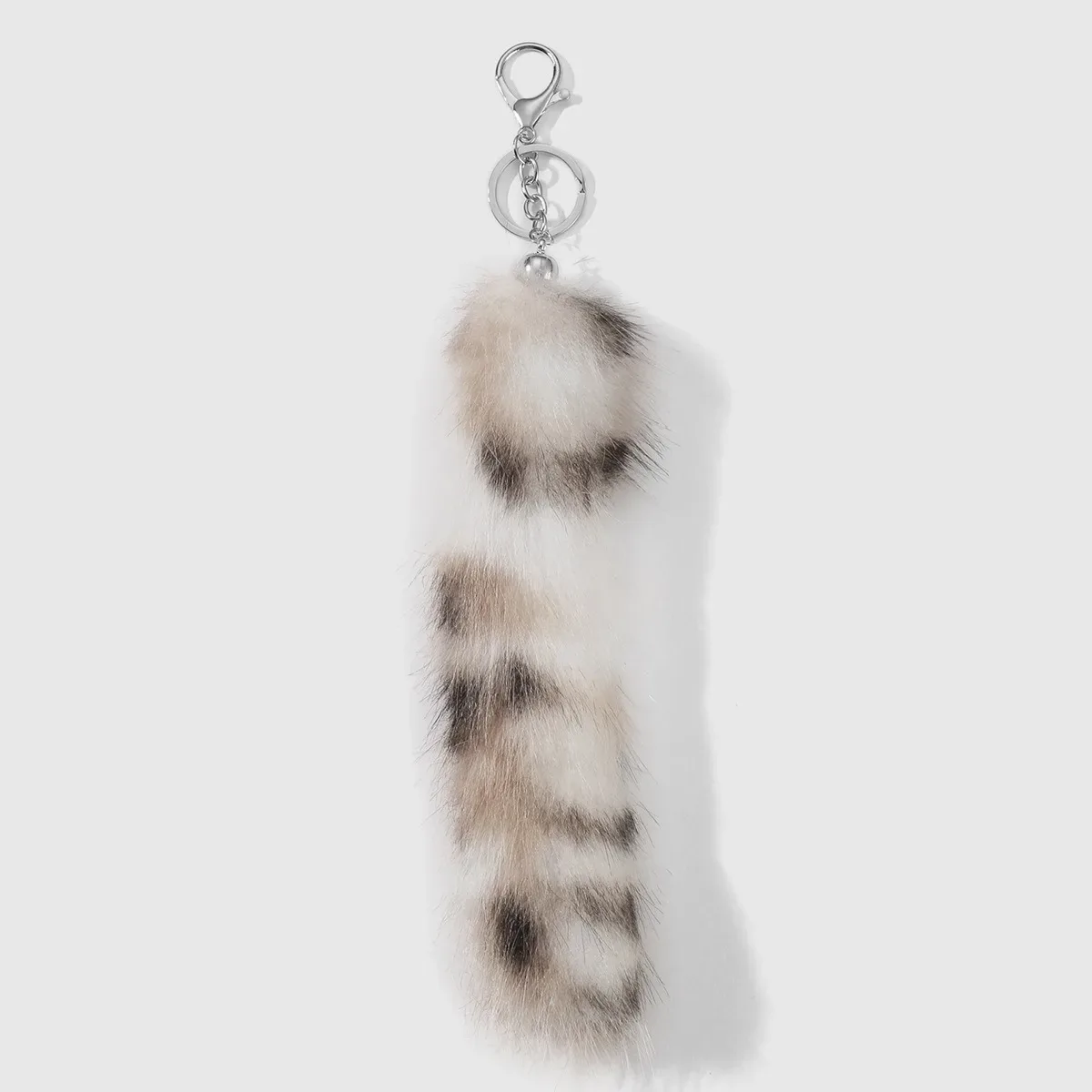 breloque de sac en peluche de haute qualité, porte-clés queue d'animal en fausse fourrure, porte-clés mignon et moelleux pour sacs à main, sacs à dos et clés