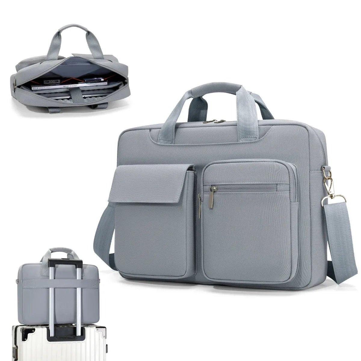 sac pour ordinateur portable adapté aux déplacements, compatible avec apple macbook air 13, lenovo xiaoxin pro 14, huawei matebook 16 pouces, dell 15,6 pouces, étui de protection pour ordinateurs portables de 15 pouces, pour hommes et femmes