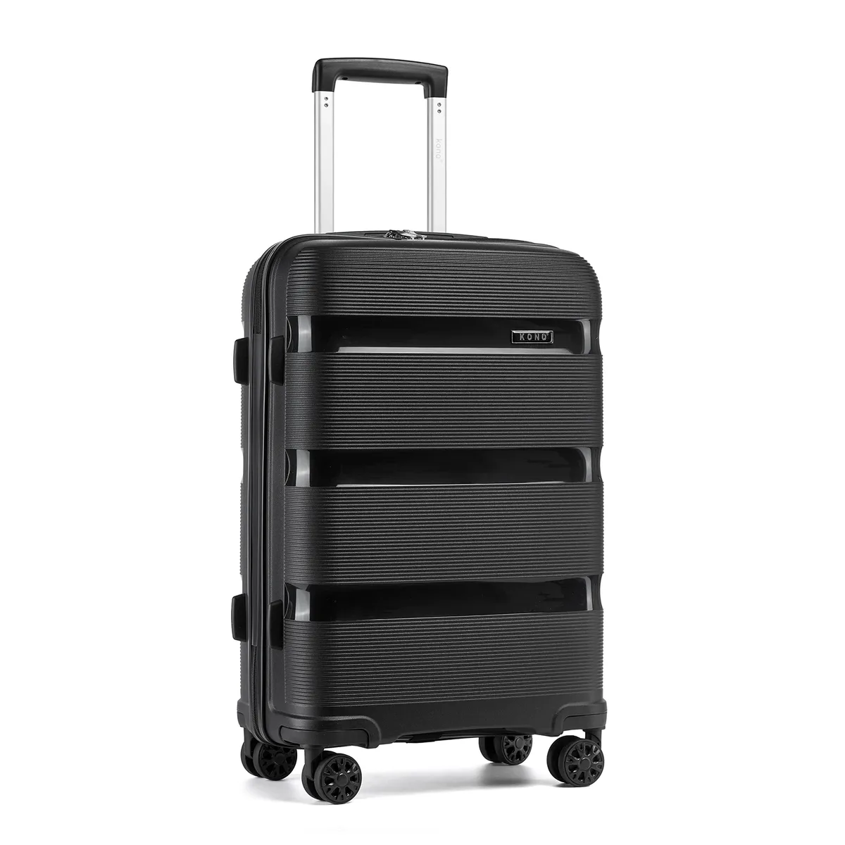 valise rigide kono en polypropylène, bagage à main à roulettes 55/65/75 cm avec 4 roulettes pivotantes à 360° °   roues pivotantes et serrure à combinaison tsa