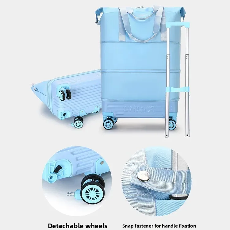 sac de voyage grande capacité avec roulettes, roulettes universelles pour les voyages longue distance, les voyages d'affaires, sac de rangement pour bagages