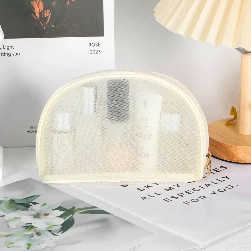 trousse de toilette portable grande capacité nouvelle broderie net ell organisateur de rangement cosmétique magnifique sac à cosmétiques