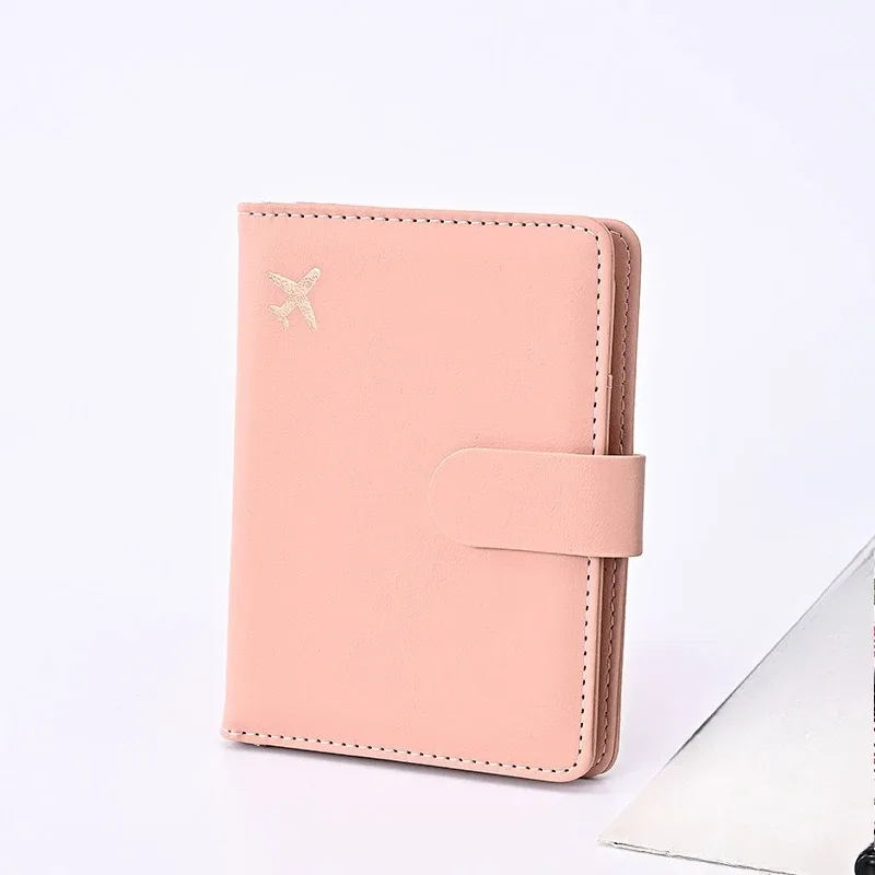 étui porte-passeport en cuir étanche avec porte-cartes de crédit, housse de voyage mignonne pour femme/homme avec fermoir