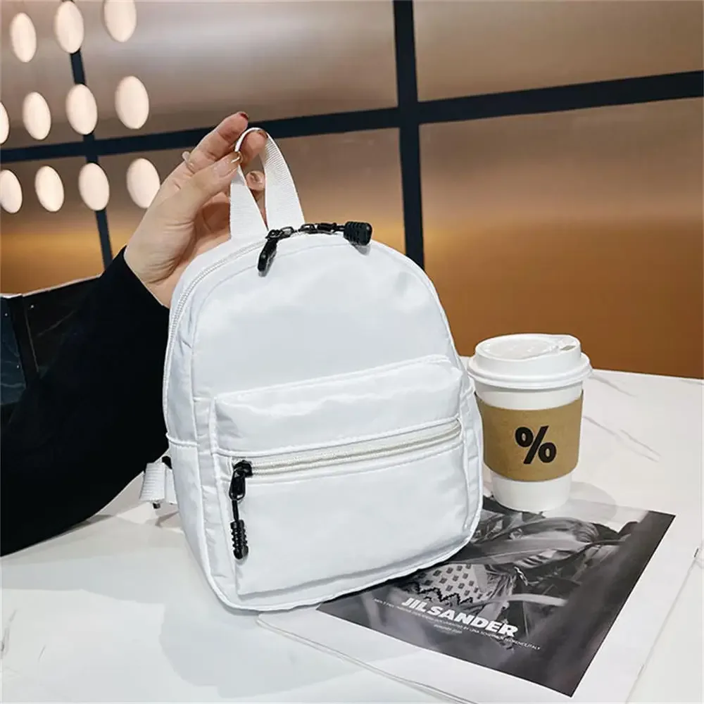 sac d'école holographique en nylon pour femme, petit cartable décontracté, sac de voyage pour adolescent, sac à dos étudiant, coréen, solide, document, sr