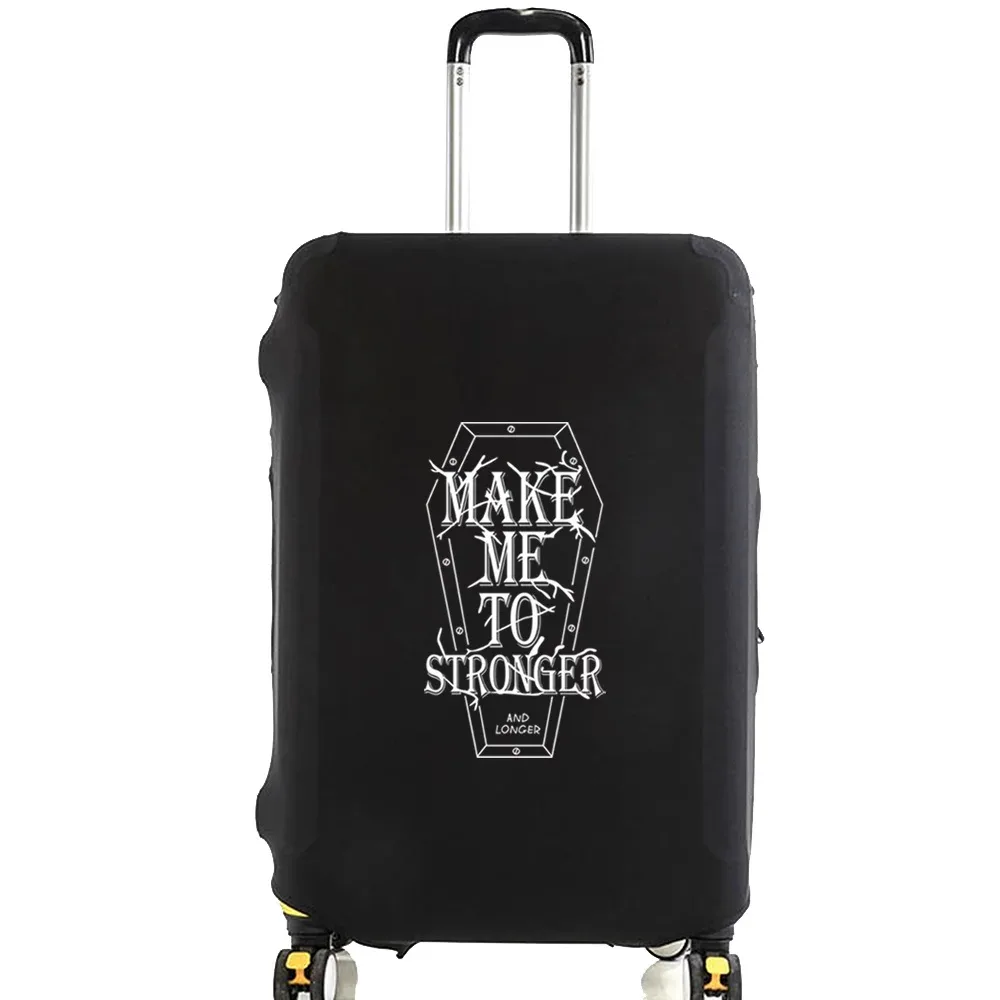 juste de bagage unisexe avec motif de série d'images blanches, sacs à poussière élastiques, valise à roulettes, étui à la mode, accessoires de voyage, 18 "-28"