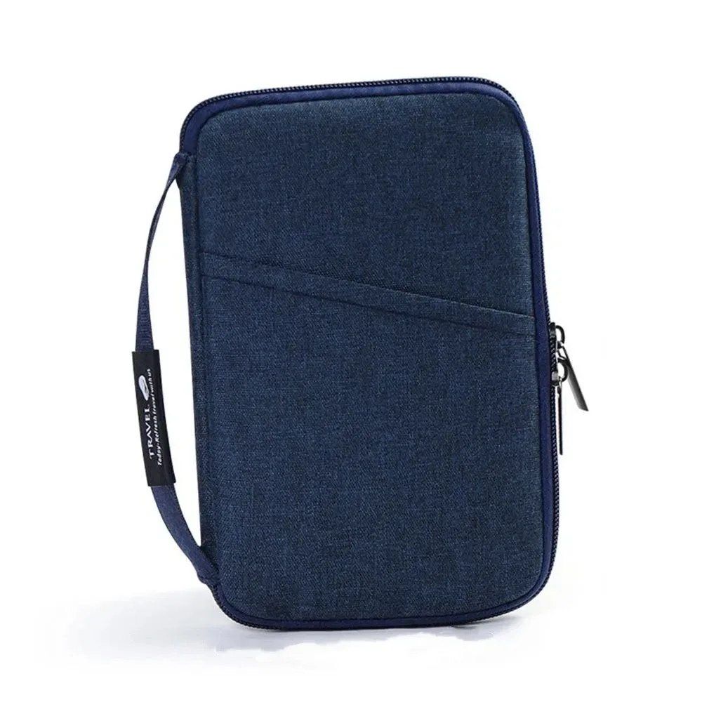 accessoires de voyage portefeuille de voyage en tissu ox porte-billets porte-passeport familial housse de protection pour passeport à fermeture éclair étui pour documents