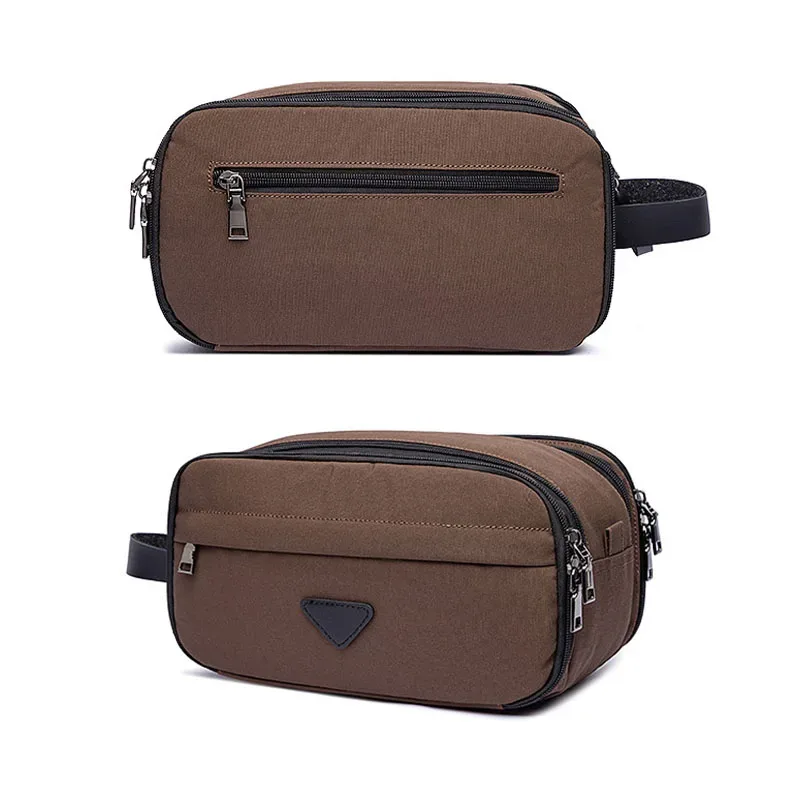 nouveau sac de toilette de voyage pour hommes, grande capacité, tissu oxford, organisateur de maquillage cosmétique, kits dopp de rasage avec double compartiments