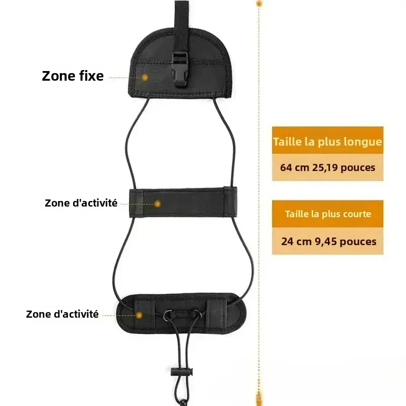 sangle de fixation multifonctionnelle en nylon noir pour bagages et sacs à dos, cordon extensible pour une fixation sécurisée des sacs
