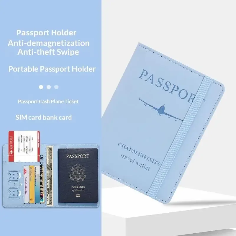 porte-passeport fonctionnel en cuir pu imperméable avec porte-cartes de crédit pour des voyages sans tracas