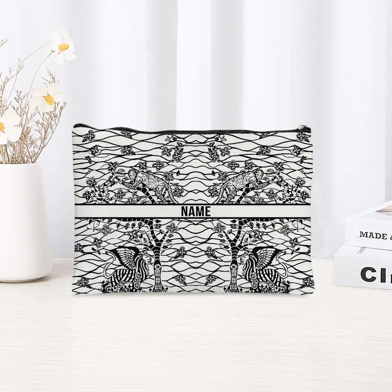 pochette de maquillage personnalisable pour femme, pochette de fête, pochette de mariage, pochette de voyage, trousse de maquillage en toile simple, organisateur, cadeaux pour femme