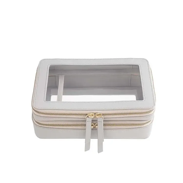 xmessun nouveaux sacs de maquillage en pvc transparent décontracté pour femmes 2026 mode en cuir pu portable étanche stockage sac cosmétique a527