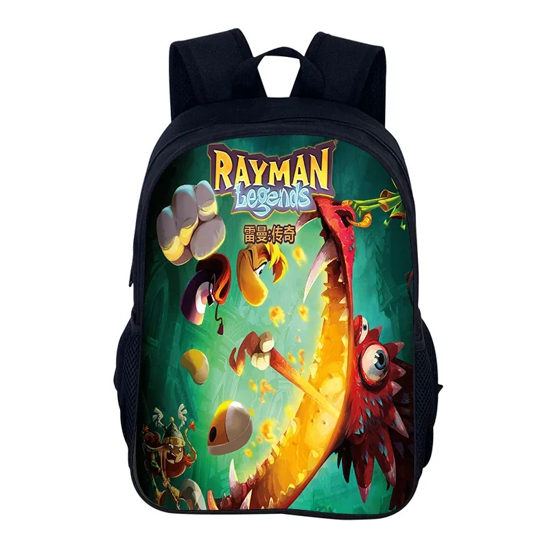 jeux de dessin animé rayman legends 2 pièces ensemble sac à dos cartable garçons filles camping sac à dos trousse à crayons sac à crayons boîte à crayons